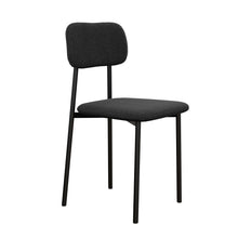 טען את התמונה לגלריה , כיסא בעל ריפוד קורדרוי רך שחור