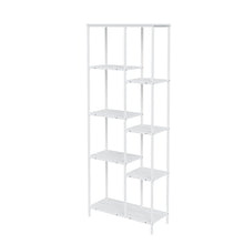 טען את התמונה לגלריה , ספריה מודרנית מדורגת לעיצוב הבית בצבע לבן