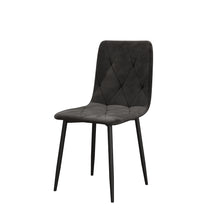 טען את התמונה לגלריה , כיסא פינת אוכל מרהיב בסגנון מעוינים שחור