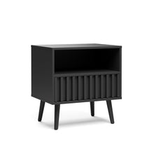 טען את התמונה לגלריה , שידת צד מודרנית עם מגירה מעוצבת ותא אחסון גדול בשחור