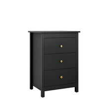 טען את התמונה לגלריה , שידת שלוש מגירות יוקרתית שחור