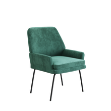 טען את התמונה לגלריה , כורסא קטיפה מודרנית ונעימה בריפוד עבה ונוח ורגלי מתכת חזקות