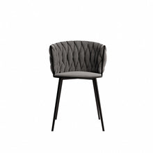 טען את התמונה לגלריה , כיסא מודרני יוקרתי דגם מונקו אפור מבט מלפנים