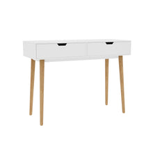 טען את התמונה לגלריה , קונסולת כניסה עם שתי מגירות לבן