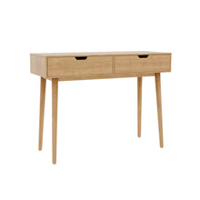 טען את התמונה לגלריה , קונסולת כניסה עם שתי מגירות אלון