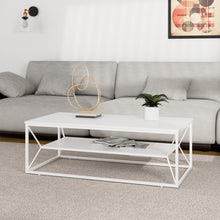 טען את התמונה לגלריה , שולחן סלון מודרני צבע לבן מלא