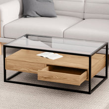 טען את התמונה לגלריה , שולחן סלון אלון - מגירות