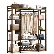 טען את התמונה לגלריה , יחידת אחסון מבמבוק מעוצבת המשלבת תלייה ו8 תאי אחסון