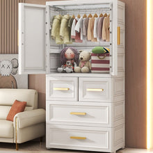 טען את התמונה לגלריה , ארון אחסון לחדרי הבית המשלב מגוון פתרונות אחסון ותלייה