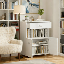 טען את התמונה לגלריה , ארון מטבח נייד רב שימושי בצבע לבן יוקרתי - גם בסלון