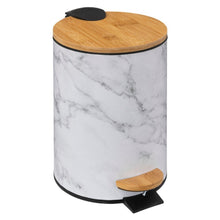 טען את התמונה לגלריה , פח אשפה עם מכסה במבוק 3 ליטר בשני צבעים לבחירה