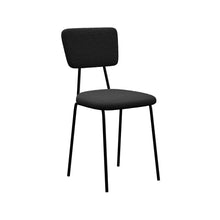 טען את התמונה לגלריה , כיסא פינת אוכל מרופד בשחור