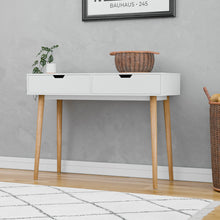 טען את התמונה לגלריה , קונסולת כניסה עם שתי מגירות לבן