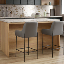 טען את התמונה לגלריה , כיסא בר בגימור דמוי עור יוקרתי בשלושה צבעים לבחירה