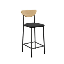 טען את התמונה לגלריה , כיסא בר מרופד בשחור