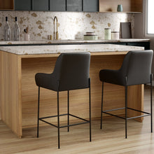 טען את התמונה לגלריה , כיסא בר בגימור דמוי עור יוקרתי בשלושה צבעים לבחירה