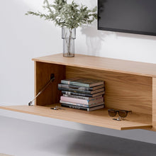 טען את התמונה לגלריה , מזנון מרחף בעיצוב מודרני בעל שני תאי אחסון גדולים