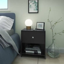 טען את התמונה לגלריה , זוג שידות בצבע שחור