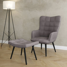 טען את התמונה לגלריה , כורסא לסלון משולבת הדום מפנק לרגליים במגוון צבעים