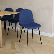 טען את התמונה לגלריה , 4 כיסאות לפינת אוכל בריפוד קטיפה איכותי ויוקרתי במגוון צבעים לבחירה