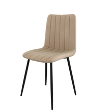 טען את התמונה לגלריה , 6 כיסאות לפינת אוכל בריפוד קטיפה יוקרתי ורגלי מתכת - במגוון צבעים