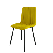 טען את התמונה לגלריה , כיסא לפינת אוכל בריפוד קטיפה יוקרתי ורגלי מתכת - במגוון צבעים