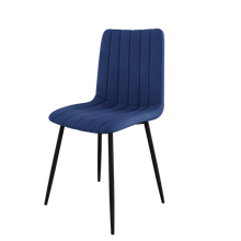 טען את התמונה לגלריה , 6 כיסאות לפינת אוכל בריפוד קטיפה יוקרתי ורגלי מתכת - במגוון צבעים