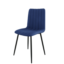 טען את התמונה לגלריה , 4 כיסאות לפינת אוכל בריפוד קטיפה יוקרתי ורגלי מתכת - במגוון צבעים