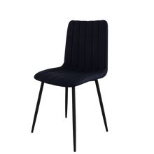 טען את התמונה לגלריה , 4 כיסאות לפינת אוכל בריפוד קטיפה יוקרתי ורגלי מתכת - במגוון צבעים