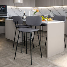 טען את התמונה לגלריה , כיסא בר מעוצב מקטיפה איכותית המתאים לאי במטבח - במגוון צבעים