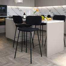 טען את התמונה לגלריה , כיסא בר מעוצב מקטיפה איכותית המתאים לאי במטבח - במגוון צבעים