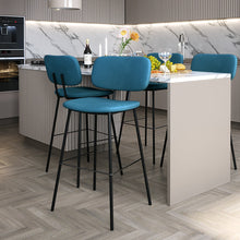 טען את התמונה לגלריה , כיסא בר מעוצב מקטיפה איכותית המתאים לאי במטבח - במגוון צבעים