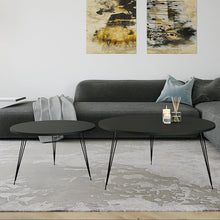 טען את התמונה לגלריה , זוג שולחנות סלון מודרניים עם רגלי מתכת