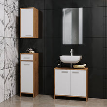 טען את התמונה לגלריה , סט ארונות מושלם 3 חלקים לחדר האמבטיה