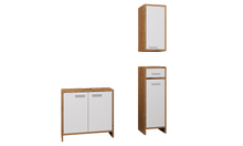 טען את התמונה לגלריה , סט ארונות מושלם 3 חלקים לחדר האמבטיה