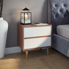 טען את התמונה לגלריה , שידת צד צבע אלון מגירות בלבן