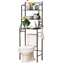 טען את התמונה לגלריה , יחידת 3 מדפים לחדר האמבטיה המשלב מתלים