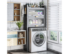 טען את התמונה לגלריה , יחידת אחסון לחדר הרחצה והשירות JayG מפלדה המשלבת 2 תאי אחסון ודלתות