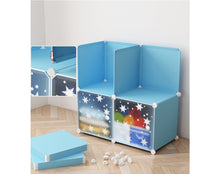 טען את התמונה לגלריה , ארון אחסון מודולרי לילדים עם כולל תלייה ו-8 תאי אחסון