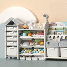 טען את התמונה לגלריה , מערכת אחסון ענקית לחדר ילדים המשלבת 17 תאי אחסון נשלפים