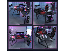 טען את התמונה לגלריה , שולחן גיימינג למקצוענים ברוחב 1.8 מטר משלב מדפי הגבהה