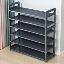 טען את התמונה לגלריה , יחידת אחסון נעליים Pukon עשויה במבוק המשלבת 6 מדפי אחסון ותצוגה