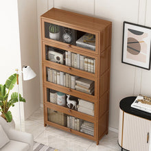 טען את התמונה לגלריה , יחידת אחסון 5 תאים מבמבוק LaPaz משולבת דלתות שקופות