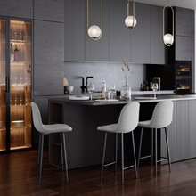 טען את התמונה לגלריה , זוג כיסאות בר מעוצב מקטיפה מודרני ואיכותי - בשלושה צבעים לבחירה