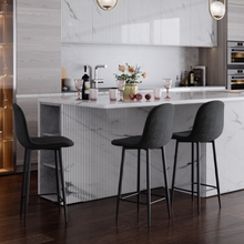טען את התמונה לגלריה , זוג כיסאות בר מעוצב מקטיפה מודרני ואיכותי - בשלושה צבעים לבחירה