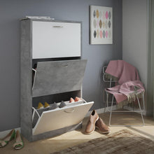 טען את התמונה לגלריה , ארון נעליים בעל שלושה תאים לאחסון - בין 18-24 זוגות נעליים