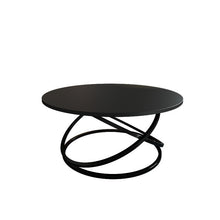 טען את התמונה לגלריה , שולחן סלון מודרני עגול ומעוצב עם רגלי מתכת יחודיות מעוגלות