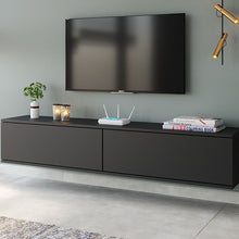 טען את התמונה לגלריה , מזנון מרחף בעיצוב מודרני בעל שני תאי אחסון גדולים