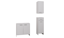 טען את התמונה לגלריה , סט ארונות מושלם 3 חלקים לחדר האמבטיה