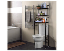 טען את התמונה לגלריה , יחידת 3 מדפים לחדר האמבטיה המשלב מתלים